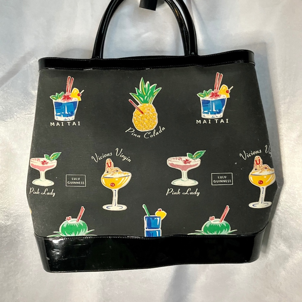 Very rare vintage Lulu Guinness Cocktail Top Handle Handbag with Dust Bag.
